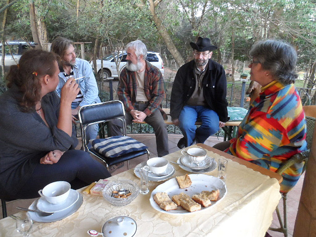 Alfred hat uns heute bei Kaffee und Kuchen......