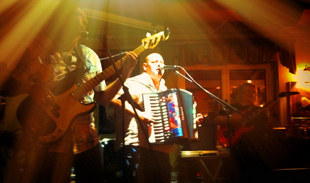 Don on stage with friends